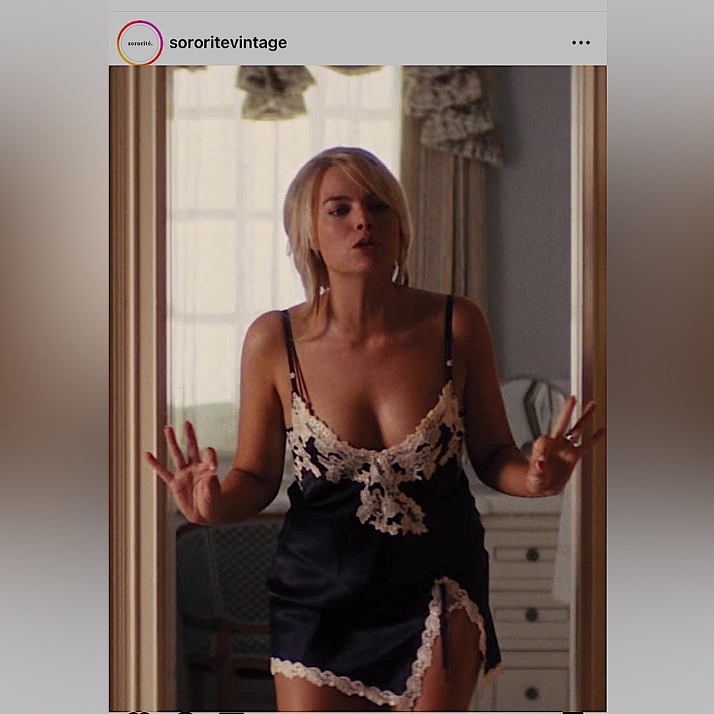 La Perla Maison lace chemise as seen on Margot Robbie in the Wolf of Wall Street